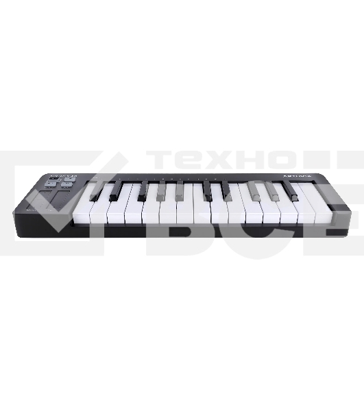 Клавиатура MIDI [231512] Arturia [MicroLab 3 Black] 25 клавиш, чувствительных к скорости нажатия, сенсорные полосы pitch и modulation, режим игры аккордами, разъем для подключения педали, type-c, ПО: Analog Lab Intro, Ableton Live Lite. Цвет - черный.