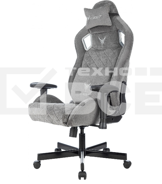 Кресло игровое Knight Outrider серый Light-19 крестов. металл