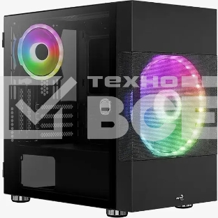 Компьютерный корпус Aerocool/Formula Atomic V1 без БП, mATX, боковое окно (закаленное стекло), черный