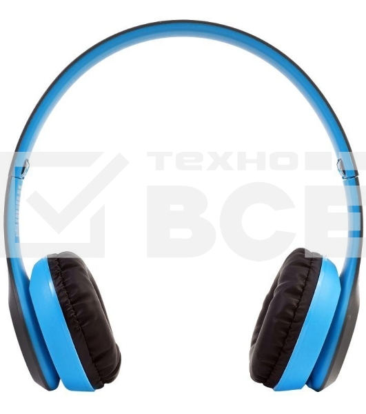 Беспроводные/проводные наушники ERGOLUX ELX-BTHP01-C06 синий, накладные, Bluetooth + проводной, до 8 ч