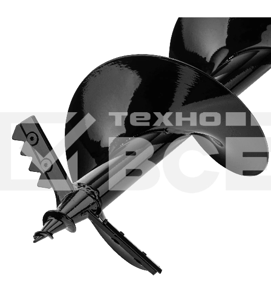 Шнек для грунта Denzel ER-200, диаметр 200 мм, длина 800 мм, соединение 20 мм, съемный нож