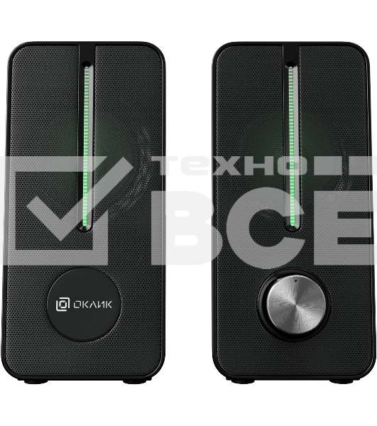 Акустическая система Оклик OK-120U 2.0 черный 6Вт