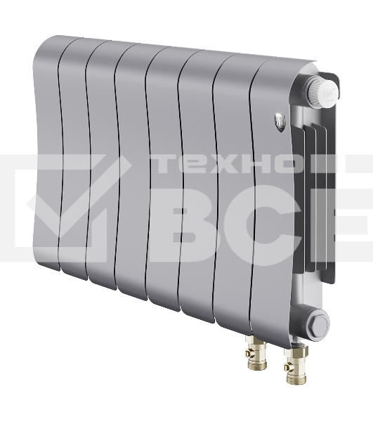 Радиатор биметаллический Royal Thermo Infinity 300 Silver Satin VR80 - 8 секц.