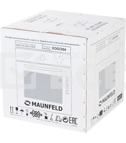 Шкаф духовой газовый Maunfeld EOGC604B, встраиваемый
