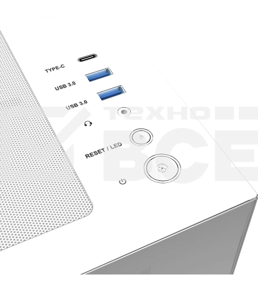 Корпус без блока питания Raijintek ATREUS BT4, Midi-Tower, TG, 4x120мм ARGB, 2xUSB-A 3.0 + 1xUSB Type-C , E-ATX, ATX, mATX, mITX White