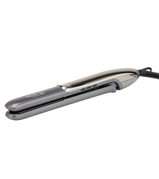 Выпрямитель для волос Polaris PHSS 2098TTi Tourmaline PROF графитовый/металлик, 22 мм, 220 °C, 5 режимов