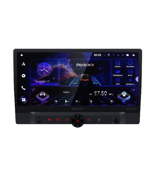 Автомагнитола Prology MPA-320 DSP, 2 DIN, 10', Android 10, Bluetooth, USB Type-A, AUX, GPS, 4G, пульт ДУ