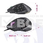 Мышь проводная REDRAGON Aatrox черный, 12400 dpi, USB, кнопки - 15, фото2