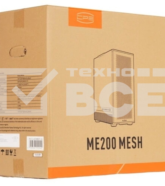 Компьютерный корпус PcCooler ME200 MESH WH белый-черный без БП ATX 3x120mm 2xUSB3.0 audio bott PSU