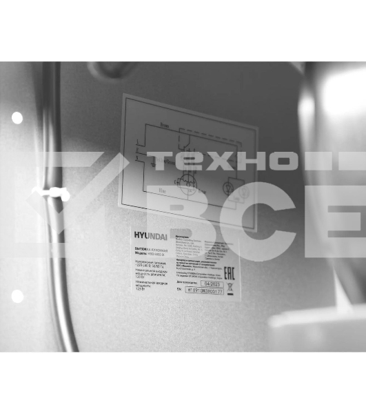 Вытяжка встраиваемая Hyundai HBB 6033 IX нержавеющая сталь управление: кнопочное (1 мотор)