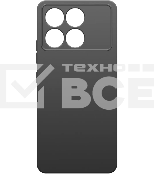 Чехол (клип-кейс) BoraSCO для Xiaomi POCO F6 Pro Silicone Case черный