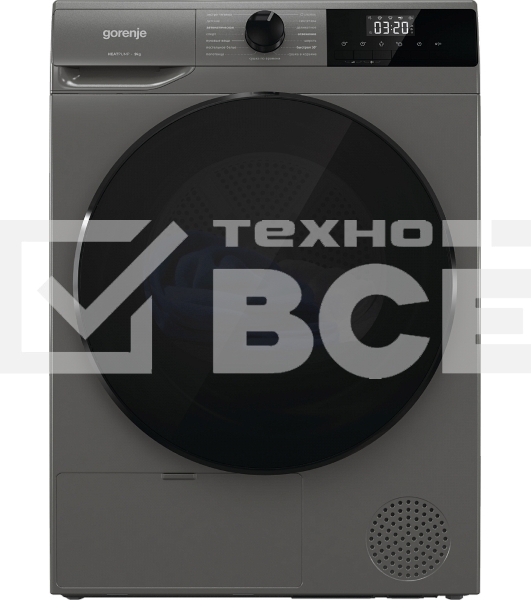 Сушильная машина Gorenje D2HNA92/C серый, 9 кг, сушка - конденсационная, программ - 15, 59.5 x 84.5 x 66 см