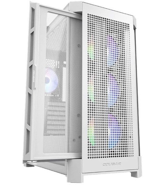 Компьютерный корпус Cougar Airface Pro RGb White 4x120MM ARGb FAN, ARGb FAN HUB, БЕЗ БП, БЕЛЫЙ, E-ATX