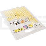 Набор кистей Silwerhof Color (набор 15шт) пони круглая №1,2,3,4,5/плоская №1/2, 1/4, 4/круглая №3,5/плоская №1/2, 4, 8/синтетика веерная №4, фото4