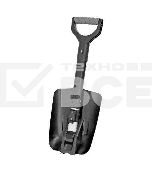 Лопата автомобильная складная Denzel алюминиевая, 220х280х585-870 мм, телескопический черенок