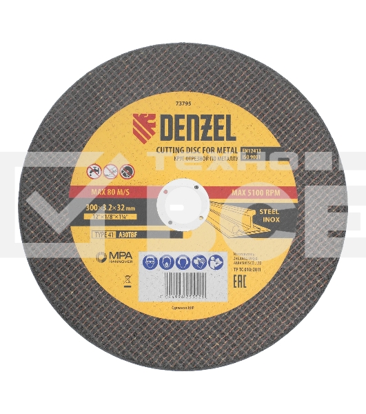Круг отрезной по металлу Denzel A30TBF 300 х 3,2 х 32 мм
