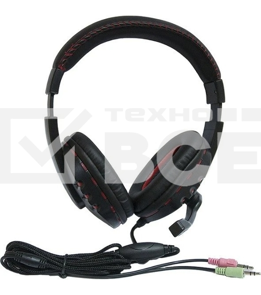 Гарнитура проводная Nakatomi HS-T50MV черный (c рег. громкости)