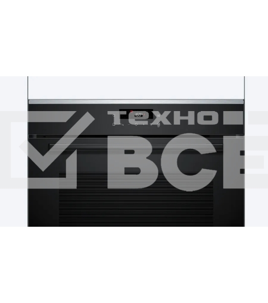 Встраиваемый духовой шкаф Bosch, Serie 4, Auto Pilot 10, объем 71 л, 7 режимов нагрева, 4D Hotair, телескопические направляющие 1уровень,пиролиз, сенсорное управление, черный+профиль из нерж. стали
