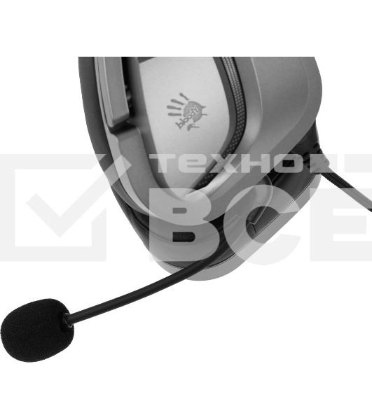 Гарнитура проводная с микрофоном A4Tech Bloody G575 серый 2м мониторные USB оголовье (G575 USB/GREY)