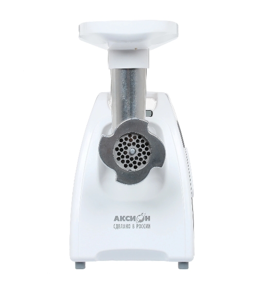 Мясорубка электрическая Аксион М35.03 белый, 1500 Вт, 1.7 кг/мин, реверс, защита от перегрузки, насадки - 4