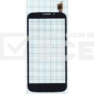 Сенсорное стекло (тачскрин) для Alcatel Pop S7 7045Y, черное
