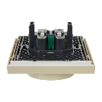 Розетка IEK FORTE&PIANO FP423 2-местная с заземлением с защитными шторками безвинтовое крепление 16А ваниль, фото4