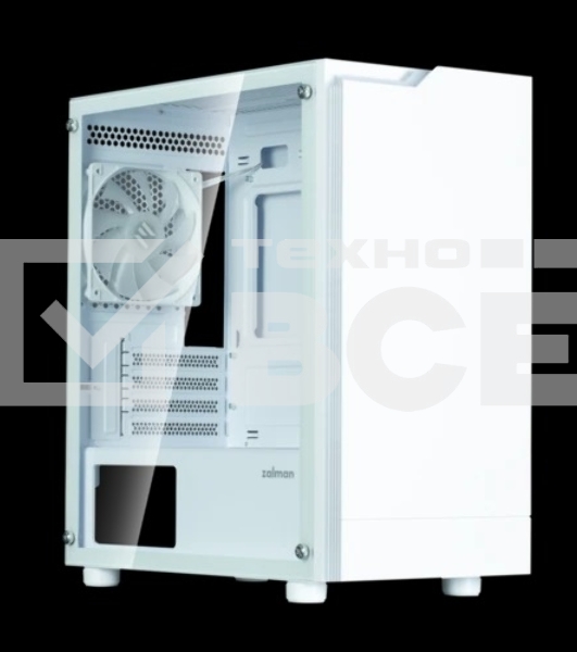Компьютерный корпус Zalman T4 PLUS, MATX, белый, WINDOW, 1 x Combo (3.5'' or 2.5''), 1x3.5'', 2x2.5