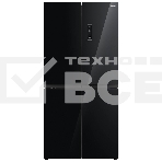 Холодильник Бирюса CD 466 BG черный трехкамерный Side by Side 303/153л морозилка снизу, фото 1