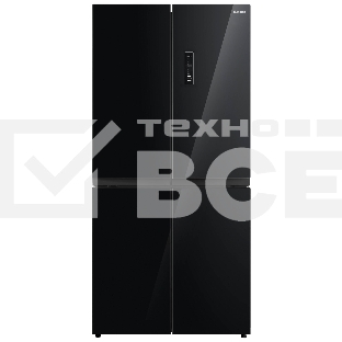 Холодильник Бирюса CD 466 BG черный трехкамерный Side by Side 303/153л морозилка снизу