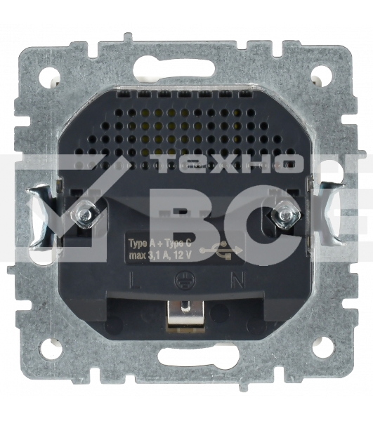 Розетка 1-местная IEK BRITE РЮш11-1-БрБ (BR-R14-16-U22-018-K01) с заземлением, с защитными шторками, 16А, с USB A+C 18 Вт, белый