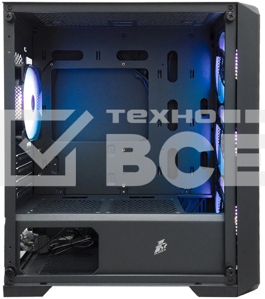 Компьютерный корпус 1STPLAYER TRILOBITE T5 ARGb Black, mATX, 4x120мм ARGb fans