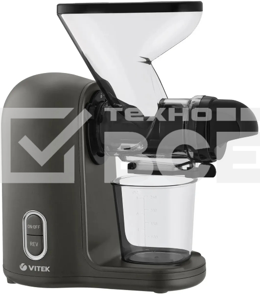 Соковыжималка шнековая Vitek VT-3715 300Вт рез.сок.:280мл. черный/черный