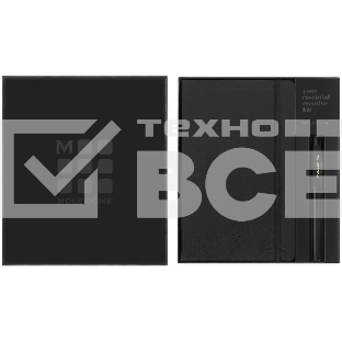 Набор Moleskine блокнот/ручка блокнот: Classic Large линейка черный