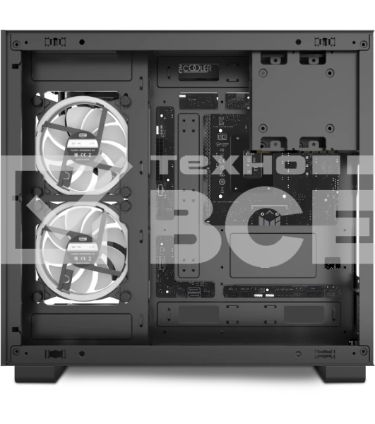 Компьютерный корпус без блока питания Case PCCooler C3T500 ARGB BK, Midi-Tower, TG, 6x120мм ARGB, 1xUSB-C 3.1 + 2xUSB-A 3.0, ATX, mATX, mITX черный