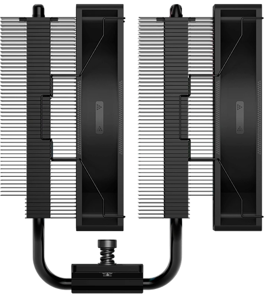 Кулер для процессора/CPU Cooler PCCooler RT620 ARGB BK (250W, 4-pin PWM, 157мм, Al/Cu, 6x6мм, 2x120мм, 73.32CFM, 34.9dBA, 2200RPM, S: 1851/1700/1200/115X, AM5/AM4, черный)