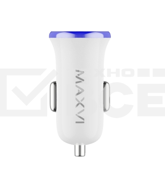 Автомобильное зарядное устройство Maxvi CCM-101WB USB 1А бело-синий