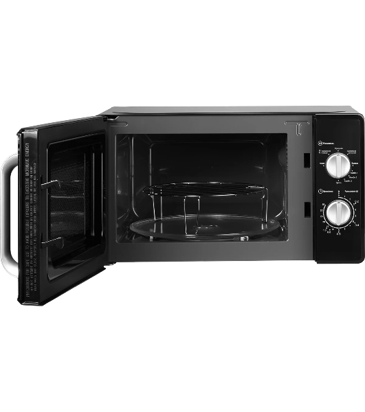 Микроволновая печь HOME HMG207DB черный, 20 л, 700 Вт, переключатели - поворотный механизм