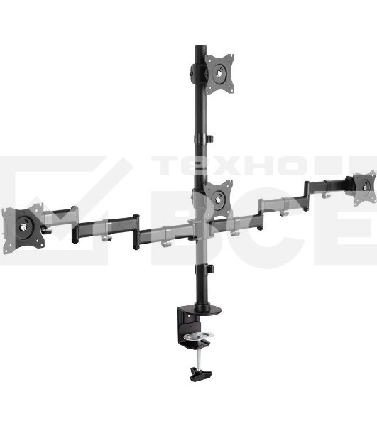 Кронштейн для мониторов Arm Media LCD-T16 черный 15'-27' макс.40кг настольный поворот и наклон верт.перемещ.