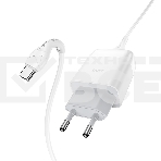 Зарядное устройство Hoco 18Вт, 3А, QC3.0, 1xUSB + кабель USB/Type-C, C72Q, белый, блистер, фото2