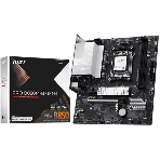 Материнская плата MSI PRO B850M-B GEN4, AM5, AMD B850, 2xDDR5 (до 128 ГБ), 4xSATA, 2xM.2 (1xPCIe 5.0, 1xPCIe 4.0), 1xPCIe 4.0 x16, 1xPCIe x1, 1xHDMI, 1xDP, 1x2.5Gb LAN, 1xUSB-C 5Gbps, 3xUSB-A 5Gbps, 2xUSB-A 2.0, 3x3.5 мм, 7.1, чёрный/серебристый, mATX, фото 1