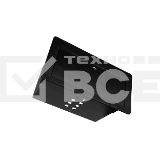 Металлический корпус [WRTS-11BOX-B] Wize для модульной системы врезного лючка в стол с убирающейся крышкой, черный;