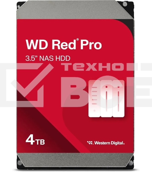 Жесткий диск WD Red Pro WD4005FFBX, 4ТБ, HDD, SATA III, 3.5