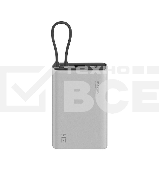 Внешний аккумулятор ZMI 10000mAh Powerbank with build-in Charging Cable P17 серый