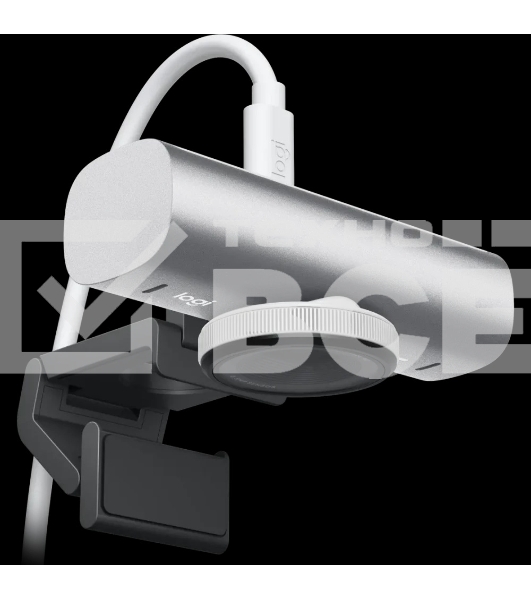 Веб-камера Logitech Brio MX 4K 3840x2160, 30 кадр/с, USB Type-C, микрофон (2 шт, шумоподавление), автоматическая фокусировка, автоосвещение, HDR, шторка приватности, универсальное крепление, светло-серый