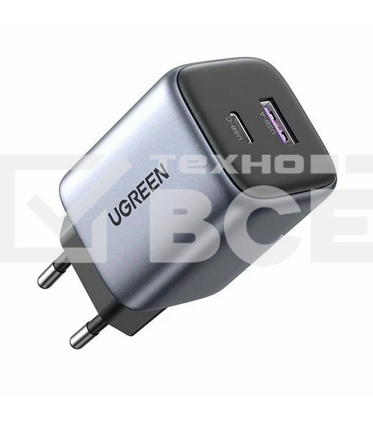 Сетевое зарядное устройство UGREEN CD350 (15539) Nexode 35W USB-A - USB-C Wall Charger EU Цвет:серый 