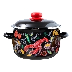 Кастрюля Appetite 1RC221M Лобстер с крышкой, эмалированная сталь. сфер. 5,5 л, фото 1