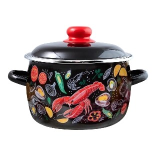 Кастрюля Appetite 1RC221M Лобстер с крышкой, эмалированная сталь. сфер. 5,5 л