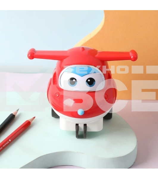 Точилка для карандашей механическая Deli EH517 Super Wings 1 отверстие пластик красный коробка (упак.:1шт)