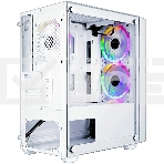Компьютерный корпус Ginzzu CL610 mATX FAN 4*12FRGb белый, фото8