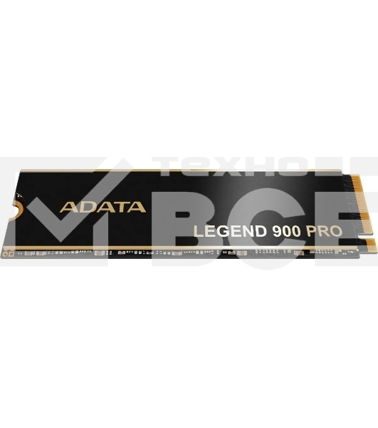 Накопитель SSD ADATA LEGEND 900 PRO, 4000Gb, M.2(22x80мм), NVMe 1.4, PCIe 4.0 x4, 3D NAND, R/W 7400/6500Mb/s, IOPs н.д./н.д., TbW 2400, DWPD 0.3 (5 лет)